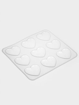 Форма для шоколада Доляна Сердечки, силикон, 20?17.5?0.6 см, 9 ячеек (5.5?5 см), прозрачная