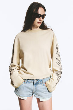 Camiseta de manga larga oversize con estampado gr?fico - H&m фото 4