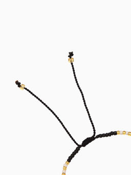 Браслет «Лила», длина 16 см, чёрный, золотистый