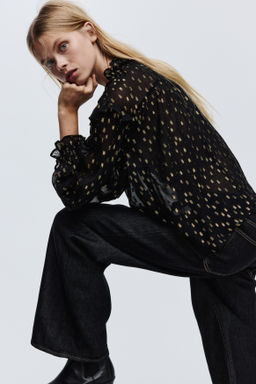 Blusa en tejido jacquard - H&m фото 4