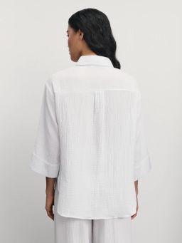 Рубашка из муслина с рукавом 3/4 / Zarina  фото 6