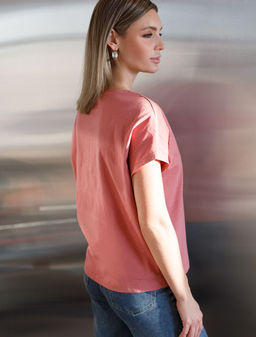 Футболка из фактурного полотна из 100% хлопка