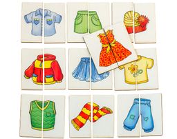 Дидактическая игра Картинки-половинки Одежда - Smiledecor фото 2