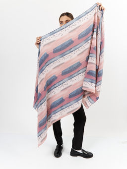 Большой, мягкий, тонкий и очень нежный двусторонний палантин с рисунком - Tantino фото 12