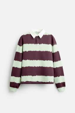 TIE-DYE STRIPE PRINT POLO SHIRT - Zara фото 7
