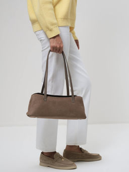 Замшевая сумка Raduy DBR 31127 таупе