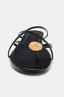 SANDALIA PLANA MULTI TIRAS / Negro - Zara фото 5