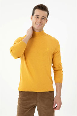 U. S. Polo Assn Мужской горчичный базовый свитер