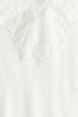 Top de tirantes finos con ribete de encaje - H&m фото 7