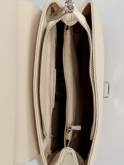 Сумка женская натуральная кожа GU 2066-6750, 1отд+карм/перег, плечевой ремень, молочный SALE 259964 - Adelia фото 3