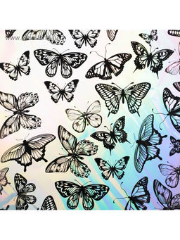 Цена за 20 шт. Плёнка упаковочная с голографией Бабочки, 100?70 см