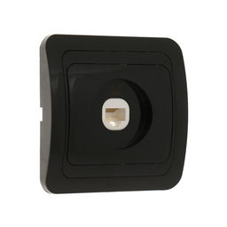 Розетка компьютерная Luazon Lighting «Орион», скрытая, IP20, одноместная, чёрная