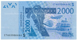 Банкнота 2000 франков 2003 (2017) года Западная Африка (S  Гвинея -Бисау)