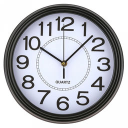 Часы настенные Сигнум д23,4-26,5см, h4,2см, мягкий ход, циферблат белый; цифры крупные арабские, черный; корпус пластик, черный; в коробке (Китай)