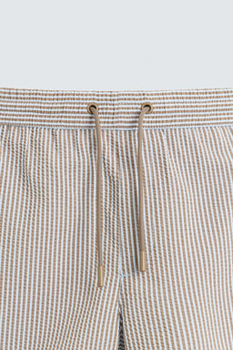 SEERSUCKER MID-LENGTH SWIMMING TRUNKS - Zara фото 3
