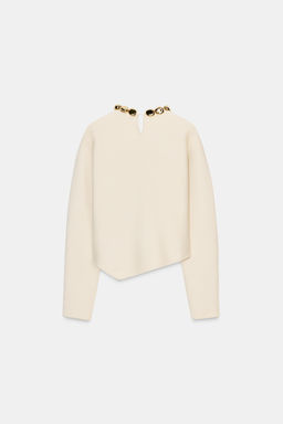 JERSEY PUNTO BOLAS CUELLO / Crudo - Zara фото 8