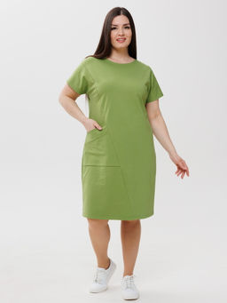 Платье женское П-181 (футер 2х нитка пенье г/к) Голубая - Elenatex фото 6