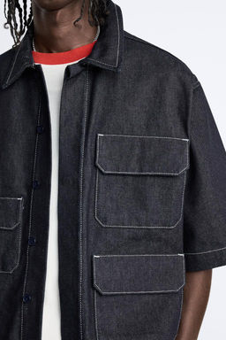 CEPLI OVERSIZE DENIM GOMLEK - Zara фото 6