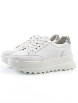 03-YC282-1 WHITE Кроссовки женские (натуральная кожа)