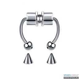 Пирсинг в нос, септум фейк, обманка на магнитах