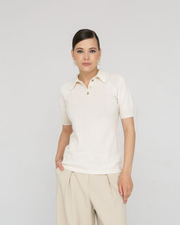 Джемпер-поло кашемировый 2015 кремовый