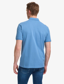 Koyu Mavi Regular Fit %100 Pamuk K_vr_lmaz Polo Yaka Basic Ti__rt