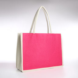 Сумка пляжная без застёжки, цвет молочный/малиновый