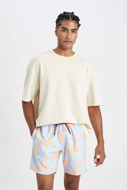 Короткие шорты для плавания стандартного кроя с рисунком