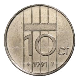 10 центов 1991 года Нидерланды
