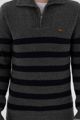 Erkek Antrasit Melanj Kazak