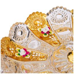ФРУКТОВНИЦА 2-Х ЯРУСНАЯ LEFARD GOLD GLASS ДИАМЕТР=17/30 СМ. ВЫСОТА=28,5 СМ. фото 3