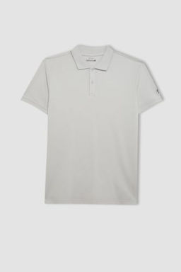 DeFactoFit Slim Fit Dar Kesim K?sa Kollu Pamuklu Sporcu Polo Tisort