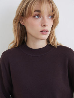 Yar?m Bal?k?? Yaka Kad?n Triko Kazak