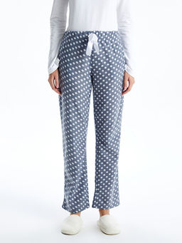 Beli Lastikli Puantiyeli Kad?n Polar Pijama Alt?