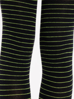 Цена за 3 пары! Колготы для девочек с махровой стопой черные в полоску - Mark formelle фото 3