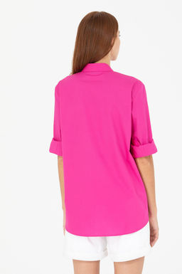 U. S. Polo Assn Женская рубашка с длинным рукавом цвета фуксии - U.s. polo assn фото 5