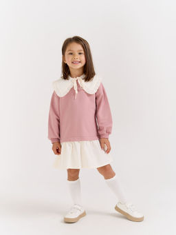 Платье с хлопковой юбкой Дымчатая роза - Bungly фото 3