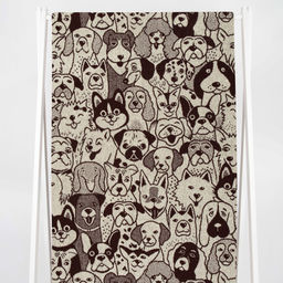 Полотенце махровое 6с102.411ж1 Мир собак(шоколад) 67х150см