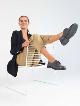 Туфли полуботинки 105.2693.bl. Серо-коричневый наплак