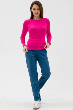 Лонгслив женский из рибаны малина - Амадэль фото 13