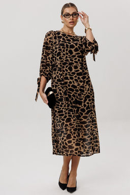 Платье ANELLI 1733 Графичный леопард