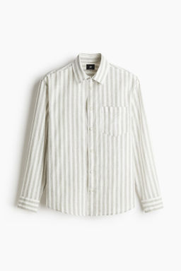 Camisa en mezcla de lino Regular Fit - H&m фото 4