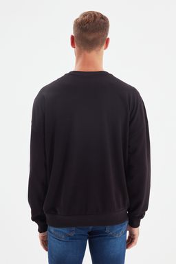 Siyah Oversize/Genis Kesim Sardonsuz Sweatshirt TMNAW22SW0612 - Trendyolmilla фото 7