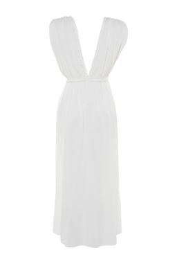 TRENDYOLMILLA Yesil Maxi Dokuma Y?rtmacl? Plaj Elbisesi TBESS23EL00069 фото 14