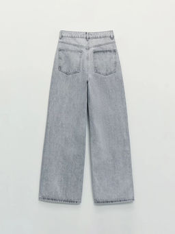 Джинсы широкие с высокой посадкой / Zarina