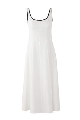 Ekru Keten Icerikli Duz Midi Dokuma Elbise TWOSS25EL00895 - Trendyolmilla фото 8