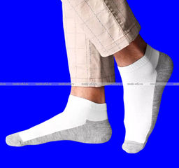 Цена за 10 пар. DOMINOBS носки мужские укороченные белые (серая подошва) арт. 5206 - Байвей фото 5