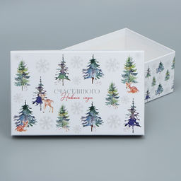 Набор подарочных коробок 6 в 1 Новогодняя акварель, 20 х 12.5 х 7.5 32.5 х 20 х 12.5 см - Дарите счастье фото 13