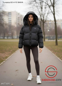 Тёплый женский пуховик с объёмным капюшоном - Bruno фото 6