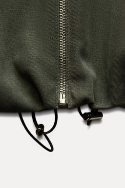 TEXTURED BOMBER JACKET WITH HOOD - Zara фото 12